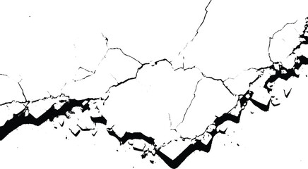 Broken Dry Ground Texture. Old Wall Damage Background