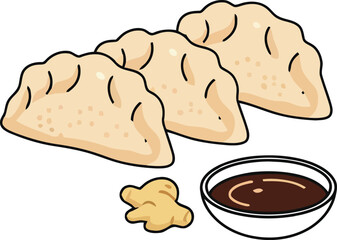 Delicious Dumplings with Soy Sauce and Ginger A Culinary Delight