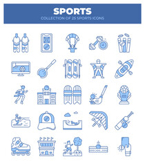 Collection of 25 Sports Icons. A Visual Guide to Summer and Winter Sports