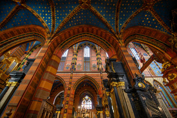 St. Mary's basilica in Krakow, Poland. The church is located on the Main Market Square and have on of the most beautiful ceiling. 
