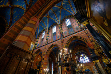 St. Mary's basilica in Krakow, Poland. The church is located on the Main Market Square and have on of the most beautiful ceiling. 