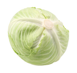 Fresh cabbage isolated, transparent PNG, PNG format, cut out