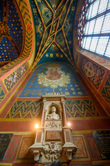 St. Mary's basilica in Krakow, Poland. The church is located on the Main Market Square and have on of the most beautiful ceiling. 