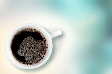 Tasty hot aroma cappuccino coffee with latte art