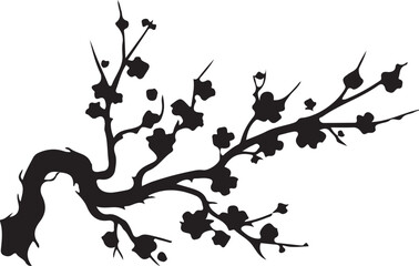 tree with flowers vector