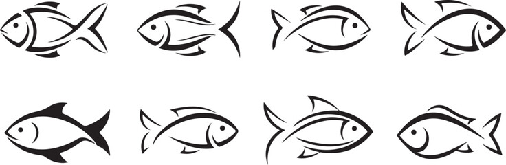fish vector curvad vector art