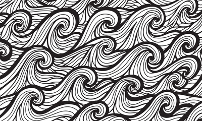 Fototapeta premium abstract seamless pattern with waves