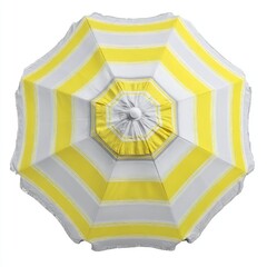 Overhead view of a striped umbrella (1)