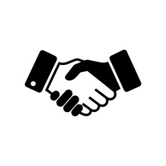 Business partnership handshake agreement icon