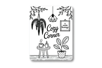 Cozy Corner Scene Illustration