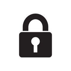 Solid Closed Padlock for Security and Privacy Icon