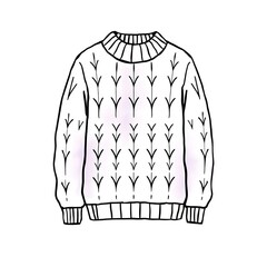 cozy sweatshirt watercolor illustration