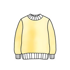 cream cozy sweatshirt watercolor illustration