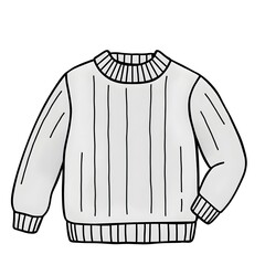 gray cozy sweatshirt watercolor illustration