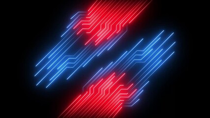 Animation of data processing with icons over connections data transfer 4k animated motion video. Network connections and data points animation over blurred cityscape background.4k video - Powered by Adobe