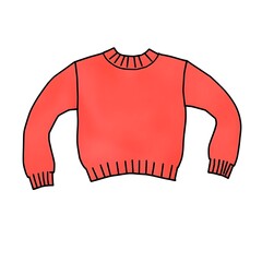 cozy sweatshirt watercolor illustration