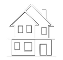 house icon vector, cutout, house outline