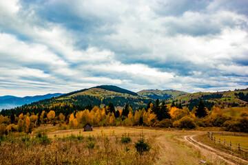 autumn landscape in the mountains