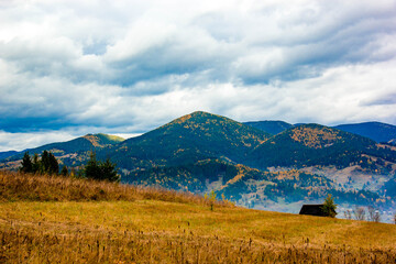 mountain landscape with blue sky