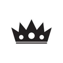 Simple black crown icon with three circles