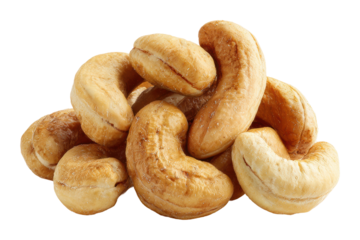 Cashew nut harvesting process farm food isolated on transparent background