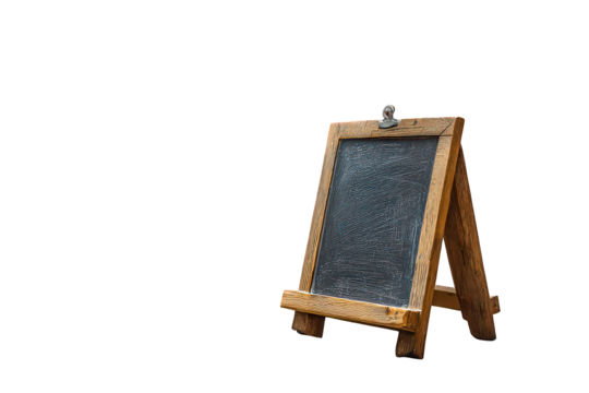Wooden Easel Display Against A Transparent Background