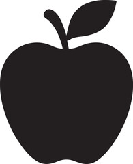 Simple fruit silhouette symbolizing health and freshness, minimal vector glyph design.