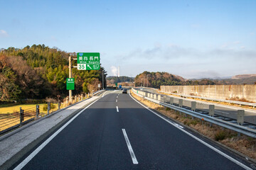 Mine Interchange on the Chugoku Expressway in Yamaguchi Prefecture, Japan