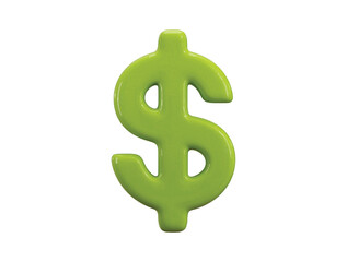 Dollar symbol 3d render concept of dollar cash currency icon vector illustration