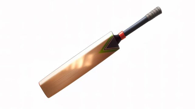 A detailed illustration of a cricket bat on a white background, highlighting its design and features.