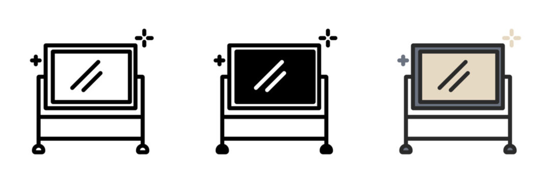 Whiteboard is a modern teaching tool for writing, drawing, and explaining lessons in classrooms.