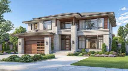 Modern house exterior design two story home luxury real estate