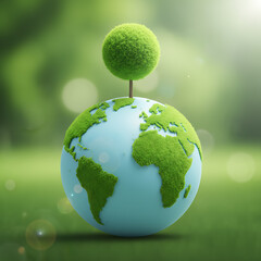 Green Earth: A Sustainable and Thriving Planet