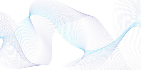 Wave lines flowing. Motion dynamic green and yellow lines isolated on white background. Abstract wave element for design. Vector illustration. 