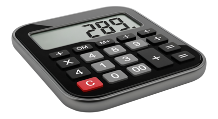 3d icon of calculator isolated on transparent background, a tool for mathematical calculations and financial management