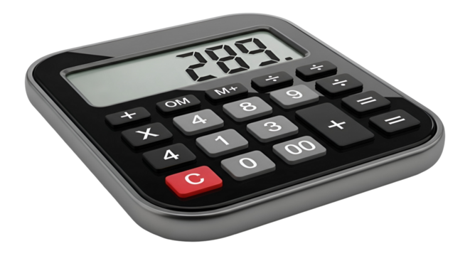 3d icon of calculator isolated on transparent background, a tool for mathematical calculations and financial management