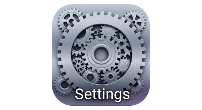 3d icon of settings icon with gears and cogs isolated on transparent background represents configuration and preferences