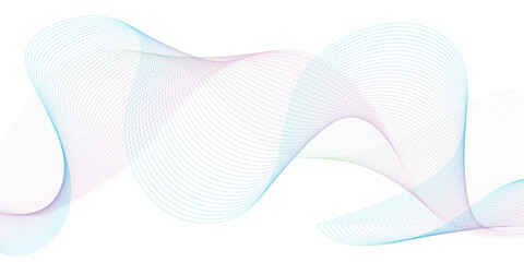 Abstract Smooth speed wave lines isolated for banner, template, background. Vector illustration