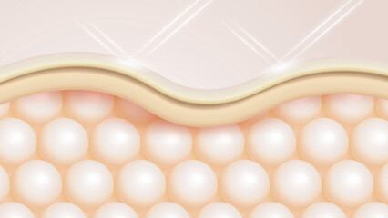 Healthy Skin Layers with Glowing Effect