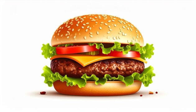 burger icon isolated on white background. Modern and editable burger icon. Simple