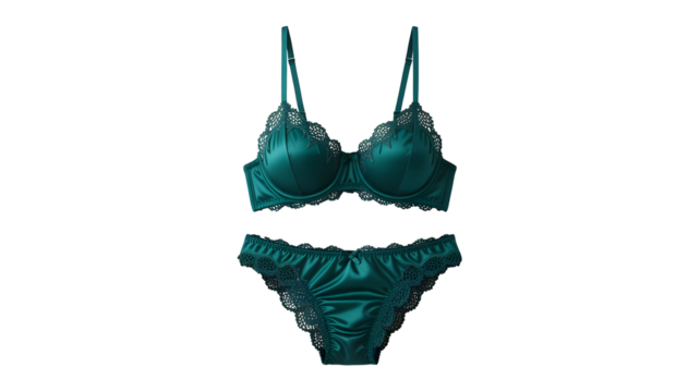 Elegant satin lingerie set with delicate lace trim for a luxurious and sensual feel, adding a touch of sophistication and allure to your everyday wear