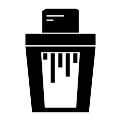 シュレッダー・ペーパーシュレッダー・ドキュメントシュレッダー　アイコン・シルエット・イラスト　ベクター／透過PNG／JPEG白背景