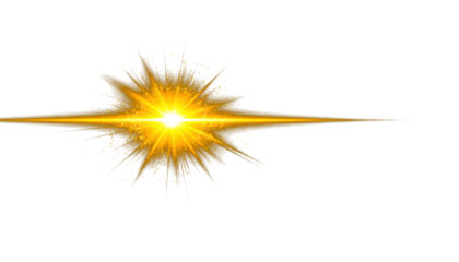abstract yellow of lighting for background digital lens flare in dark background clean png