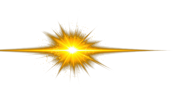 abstract yellow of lighting for background digital lens flare in dark background clean png