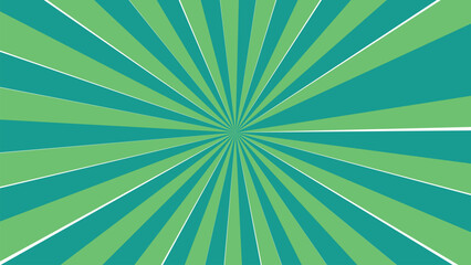 Green and teal sunburst pattern background