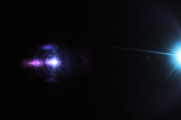 Blue Purple Sci-Fi Lens Flare Overlay – Futuristic Neon Light Effect