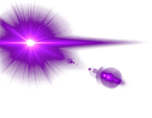 abstract purple of lighting for background digital lens flare in dark background clean png