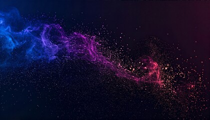 Abstract Nebula Cloud with Colorful Particles.