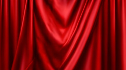 red silk curtain background