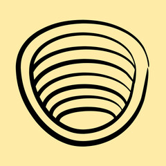 Icon quarry. Gold mining elements. Icon in hand drawn style.